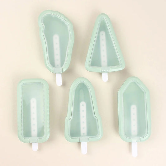 Set(5PCS) Summer Homemade Silicone Ice Cream Mold With Multiple Shapes