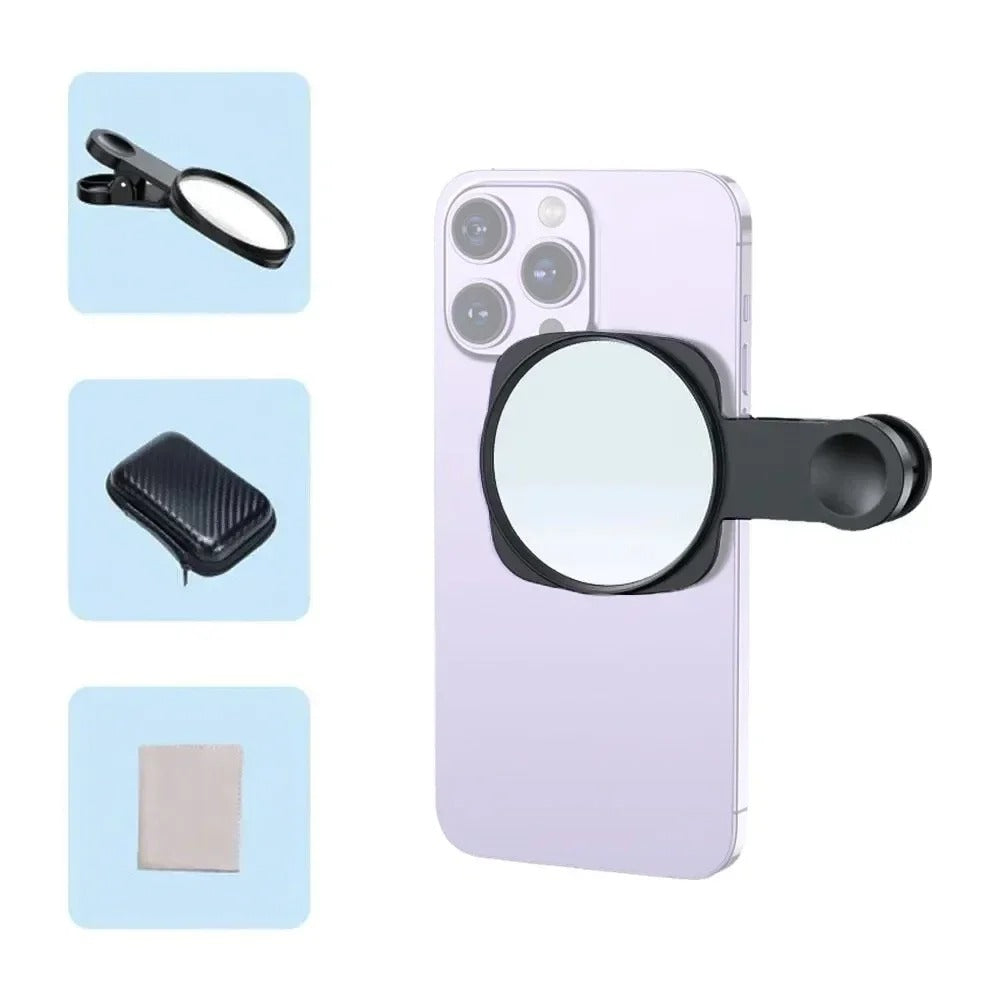 Smartphone Camera Lens Selfie Mirror Clip Kit for iPhone Samsung