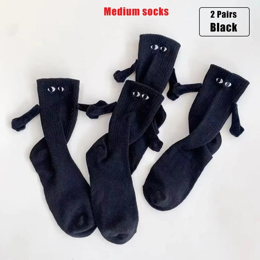 2 Pairs Creative Sweat-absorbing Mid Tube Socks