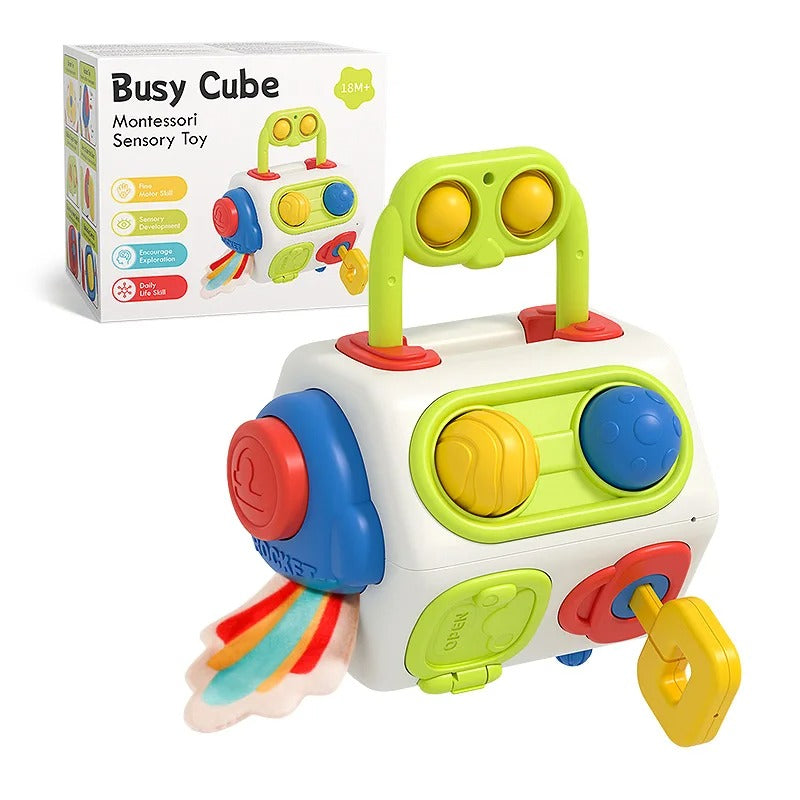 Montessori Busy Cube Toys for Toddler Sensory Activities