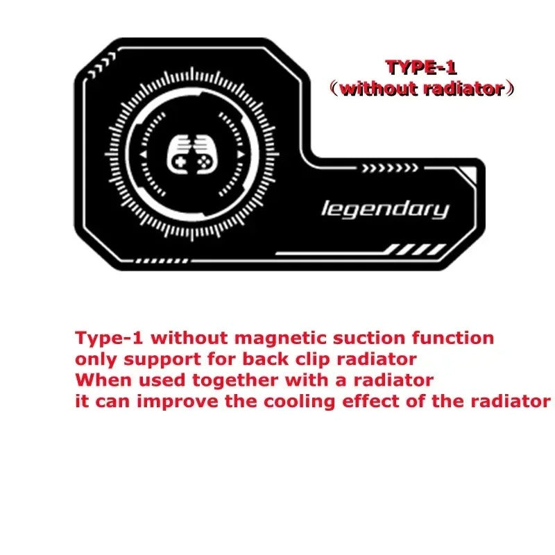 1Pcs Mobile Phone Cooling Plate Compatible Magnetic/ Back-clip Radiator