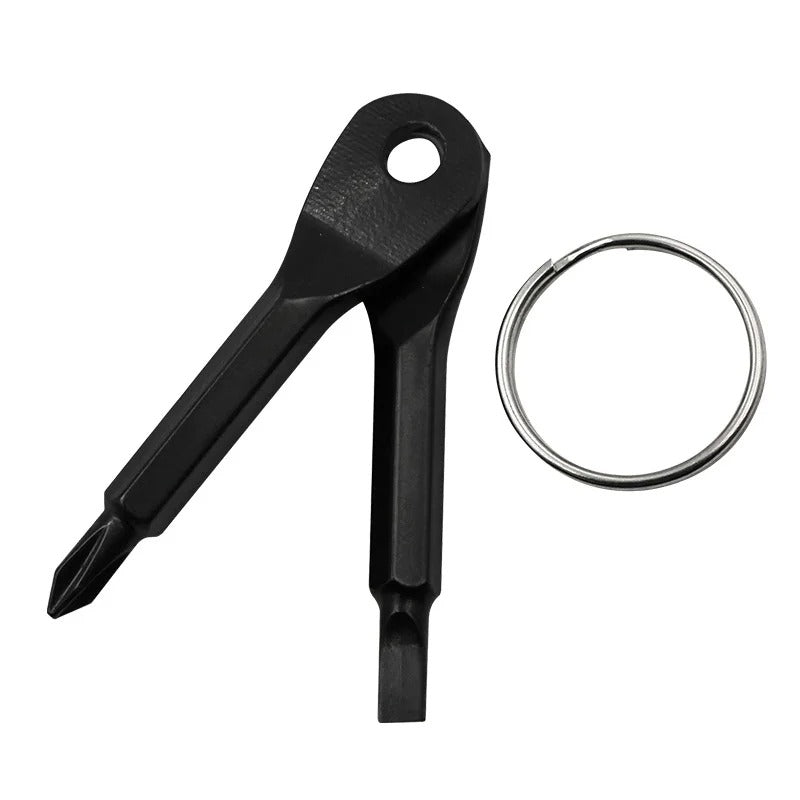 Portable Phillips Slotted Screwdriver Key Ring Multi Mini Pocket Repair Tool Gadget for Phone