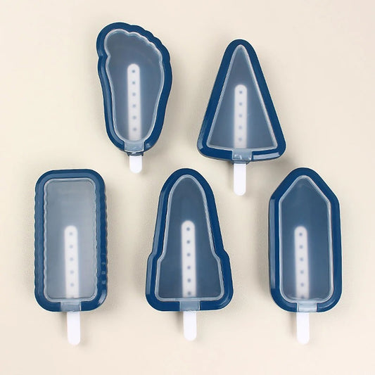 Set(5PCS) Summer Homemade Silicone Ice Cream Mold With Multiple Shapes