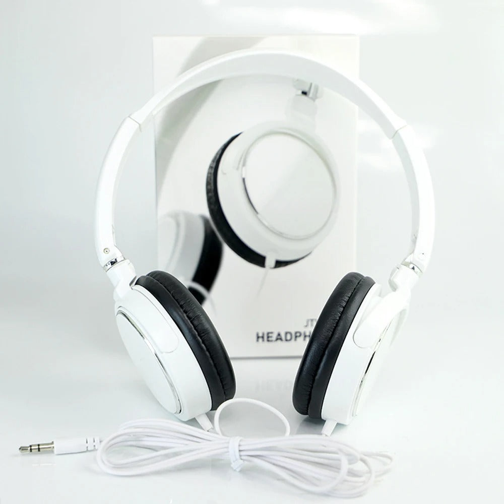 Universal 3.5mm Wired Computer Headphone Foldable Portable
