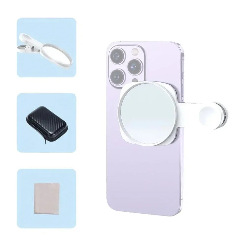 Smartphone Camera Lens Selfie Mirror Clip Kit for iPhone Samsung