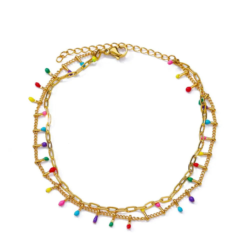 Boohoo Drops Anklets For Women Gold Color
