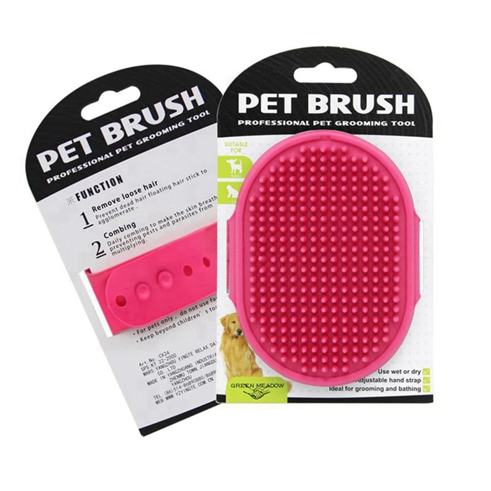 Soft Rubber Dog Brush Grooming Massage Brush Cleaning