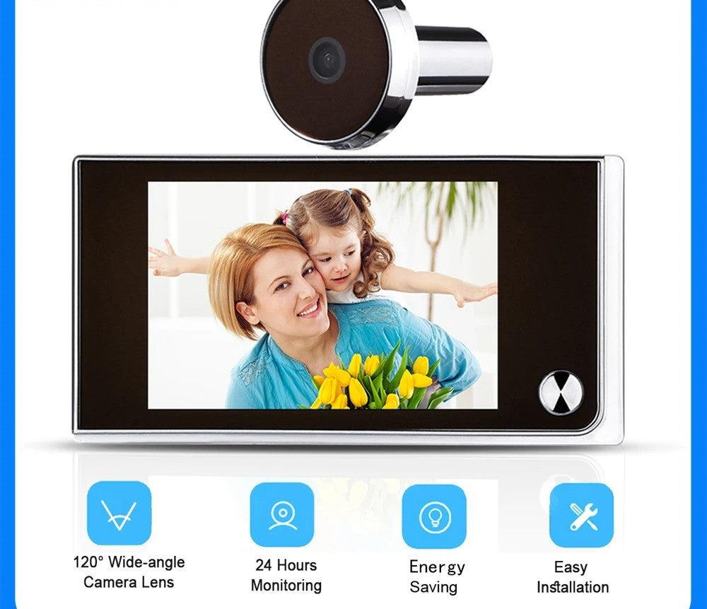 3.5 Inch Doorbell Peephole Viewer Digital Door Camera