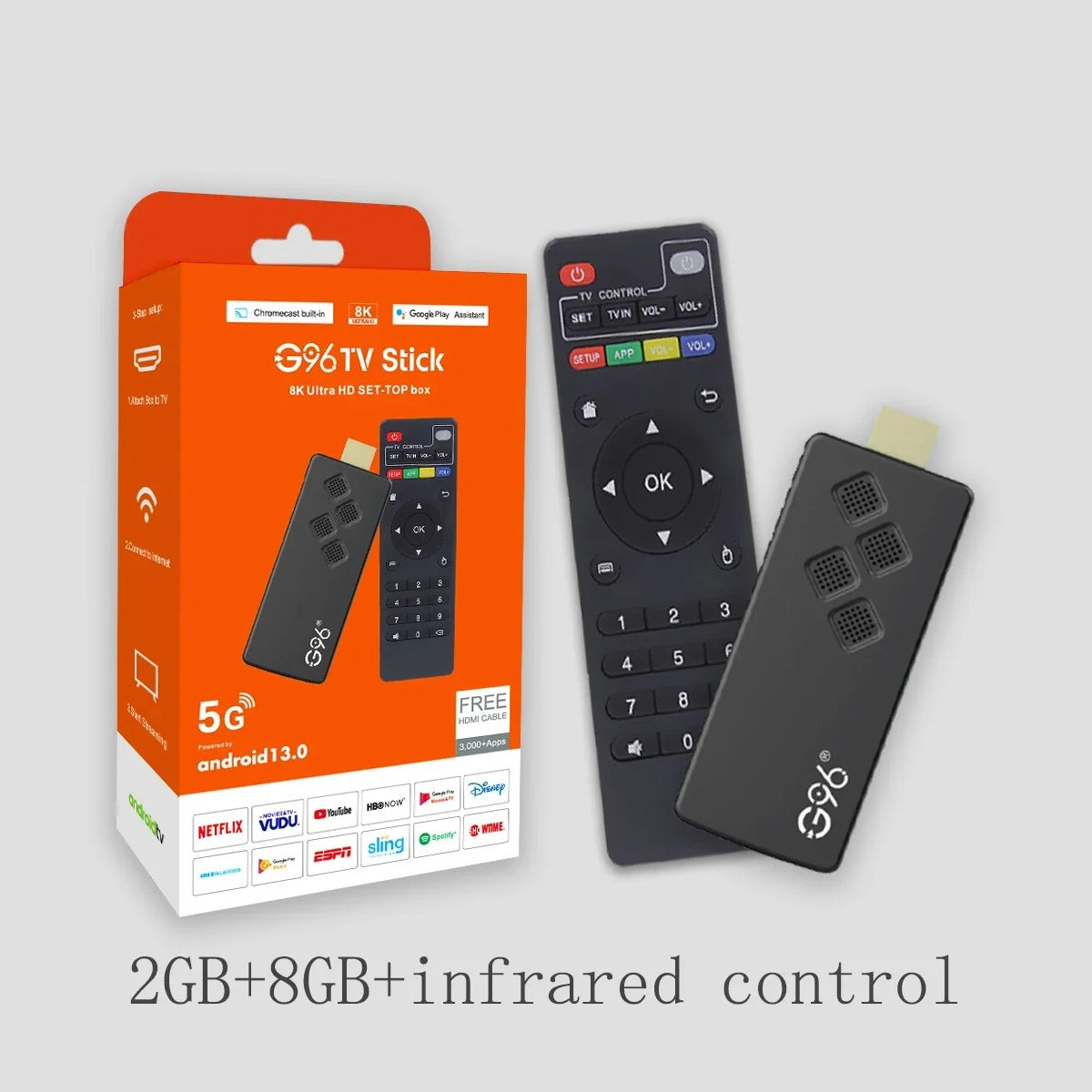 G96 high-performance android 13.04k smart TV Stick