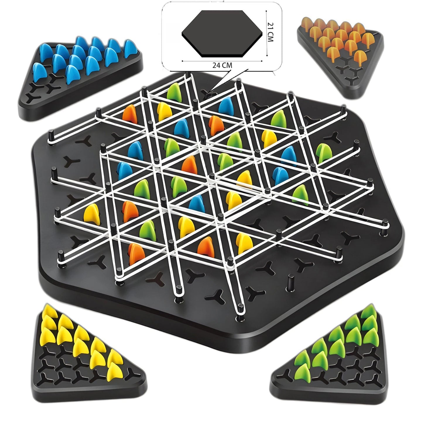 New Geometry Chain Chess Puzzle Triangle