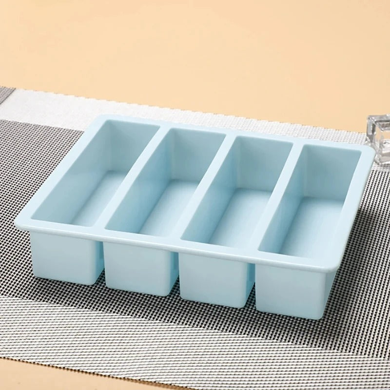 Strip-shap Ice Cube Trays Giant Silicone Ice Cubes Square Tray