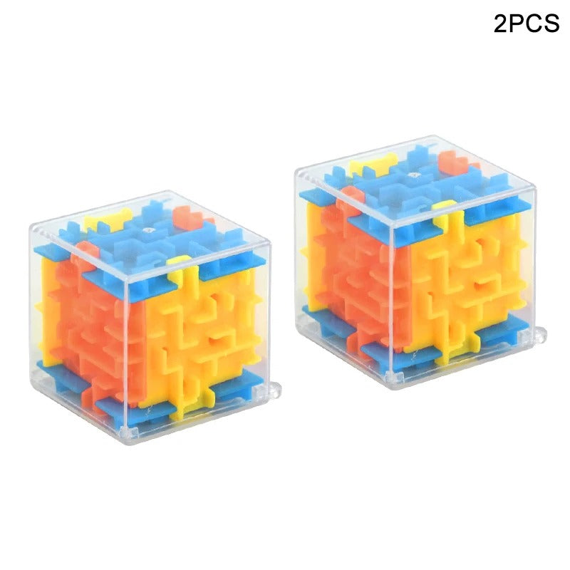 1-10Pcs 3D Cube Rolling Beads Maze Kids Toy