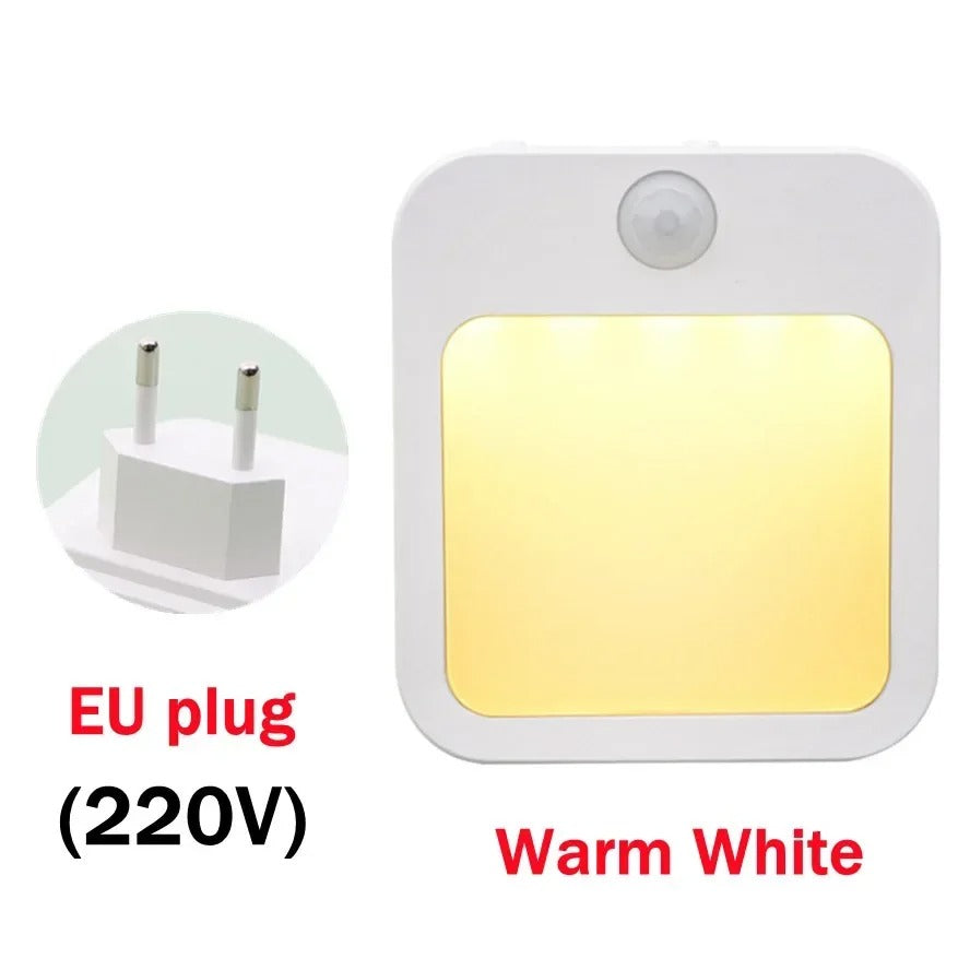 Motion Sensor LED Night Lights EU Plug Dimmable Cabinet Light