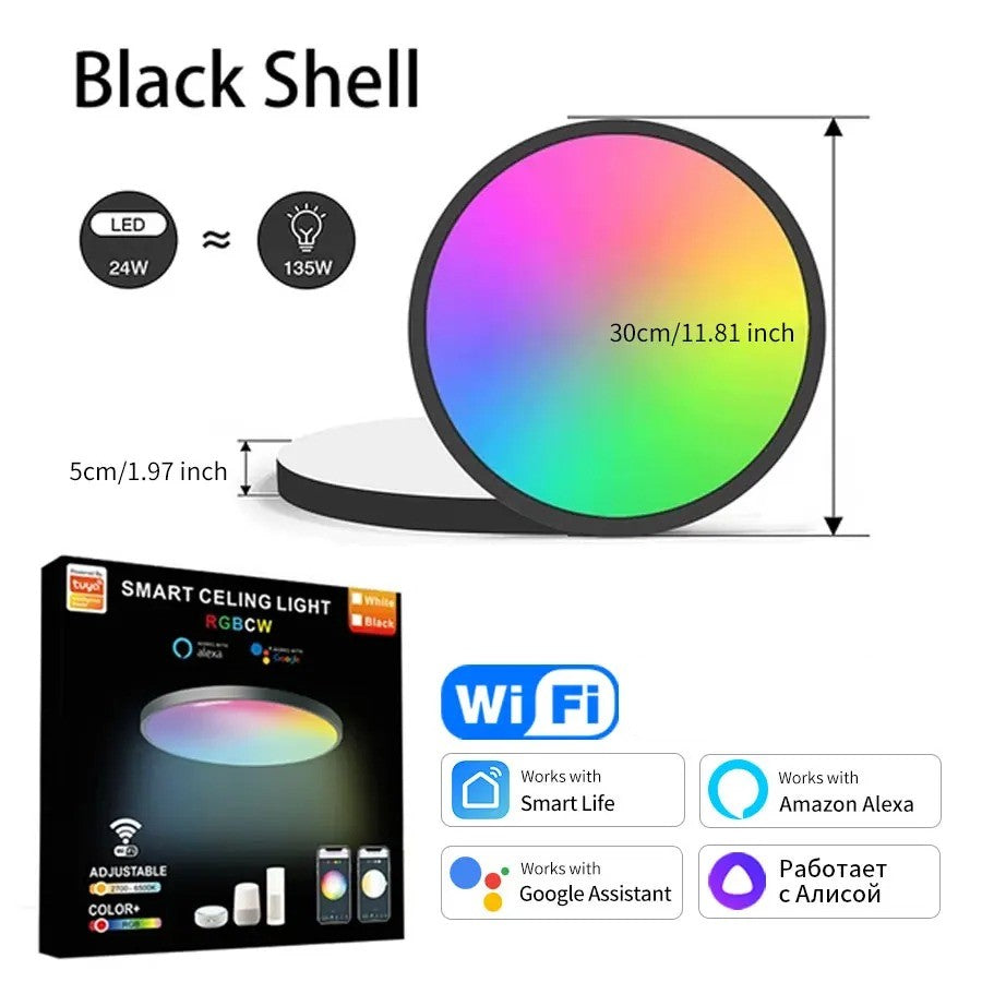 Ceiling Light 24W 220V RGB Circular Ambient Lamp