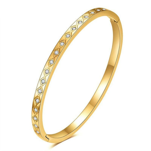 1 Pc Vintage Elegant 18K Gold Plated Stainless Steel