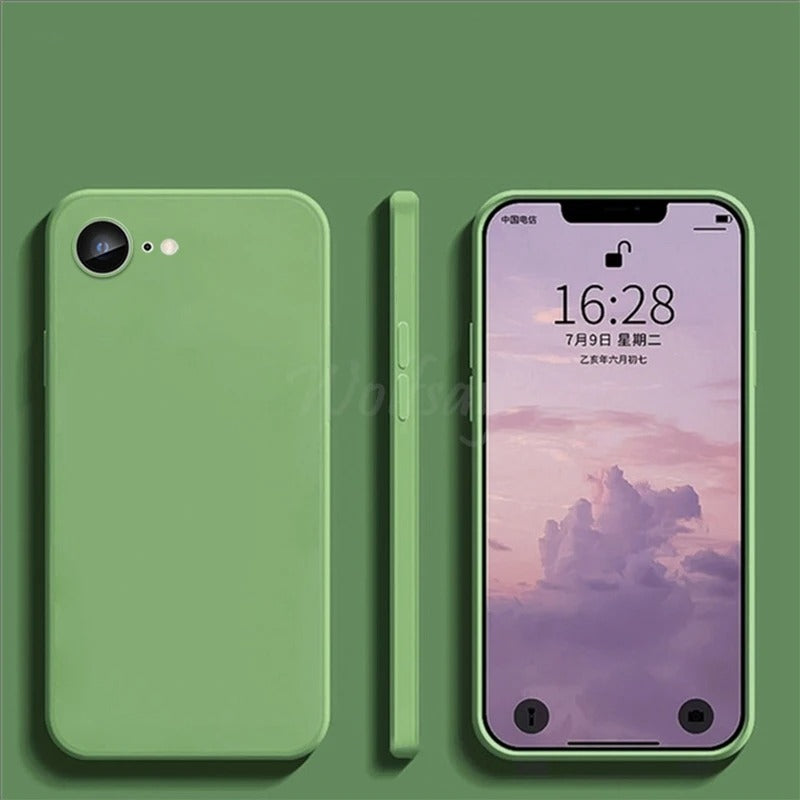 For iPhone 16e Case Liquid Silicone Plain Rubber Funda Phone Protector Case