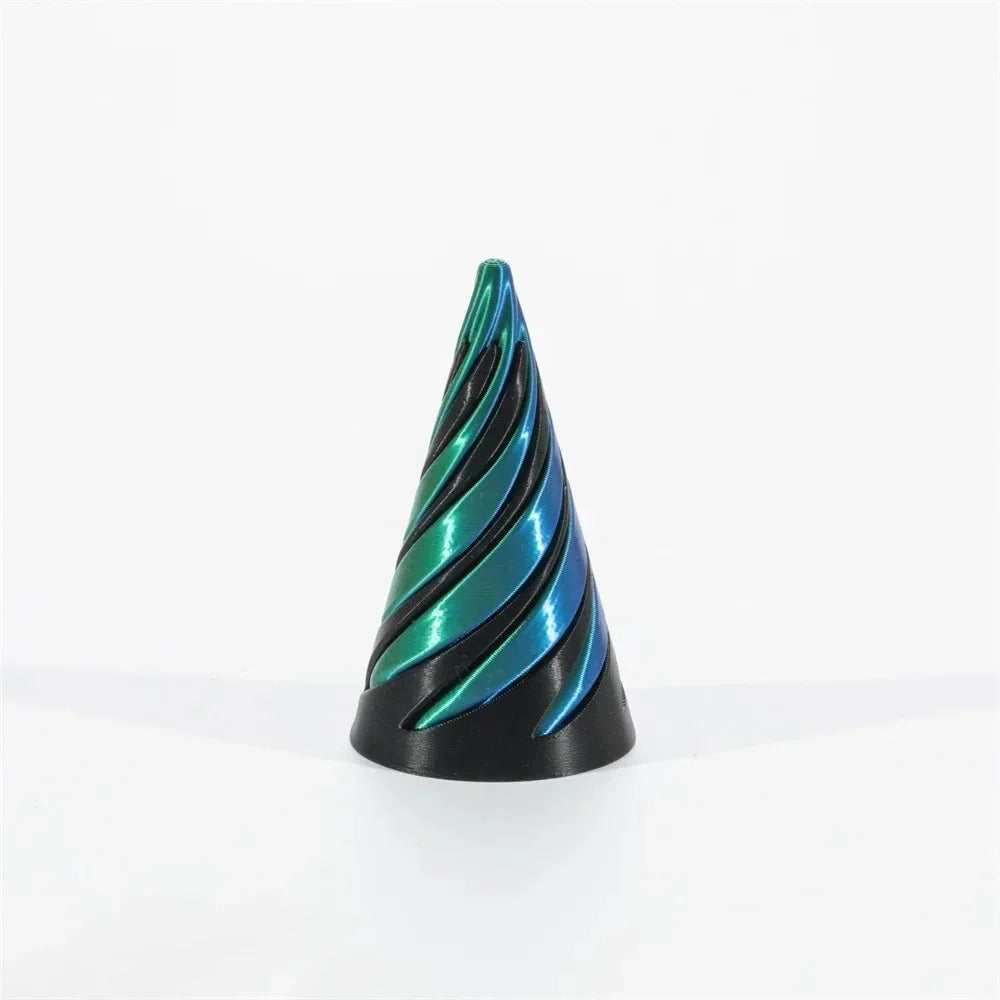 3D Printed Spiral Cone Toy Impossible Pyramid Passthrough Sculpture Pass