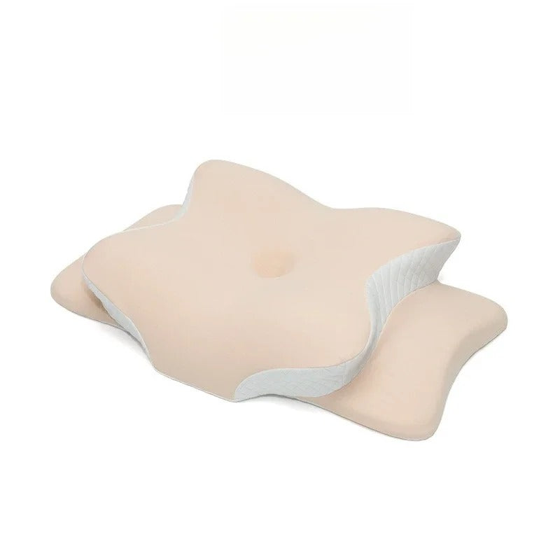 Comfortable High-Low Ergonomic Shaped Pillow with Butterfly Memory