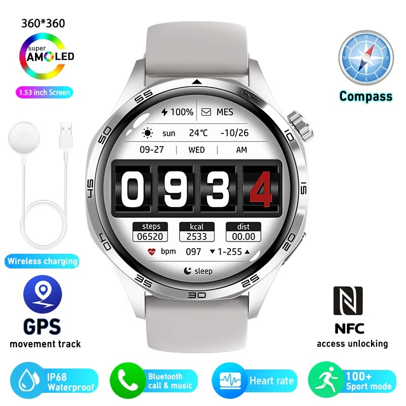 For HUAWEI GT5 Pro GPS NFC Smart Watch Men