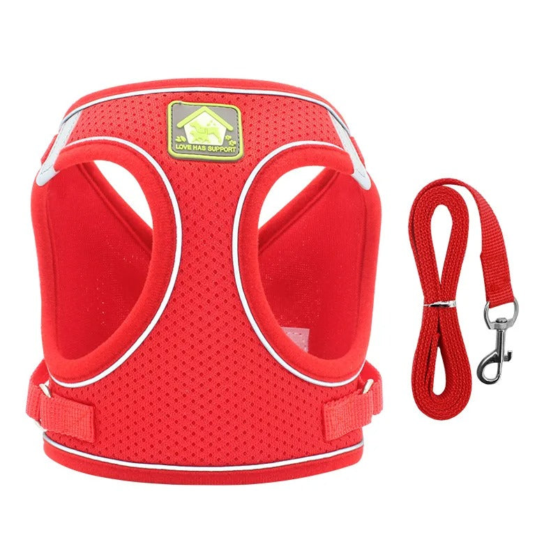 Cat Chest Harness with Leash Reflective Puppy Chest Strap