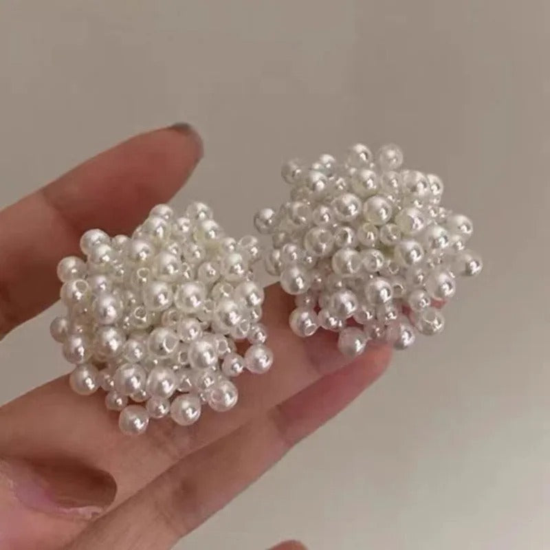 Imitation Baroque Pearl Fireworks Stud Earrings for Women