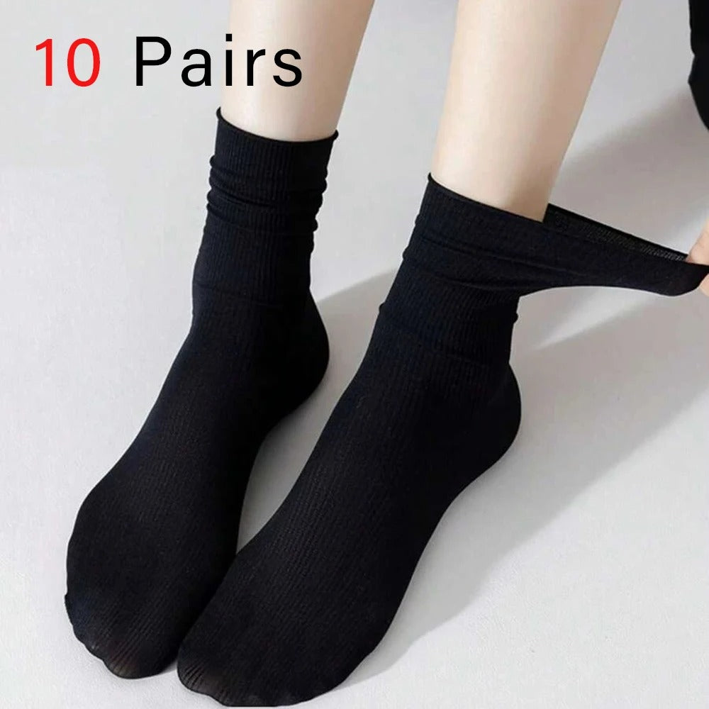 10 Pairs Women Mid Length Socks Trendy