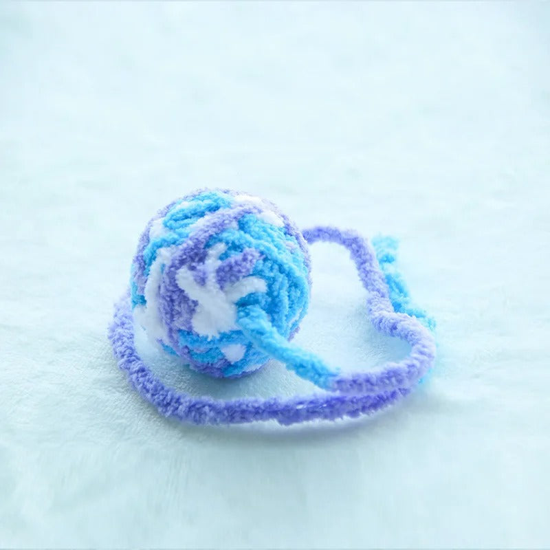 Funny Cat Toys Colorful Yarn Balls with Bell Sounding Interactive