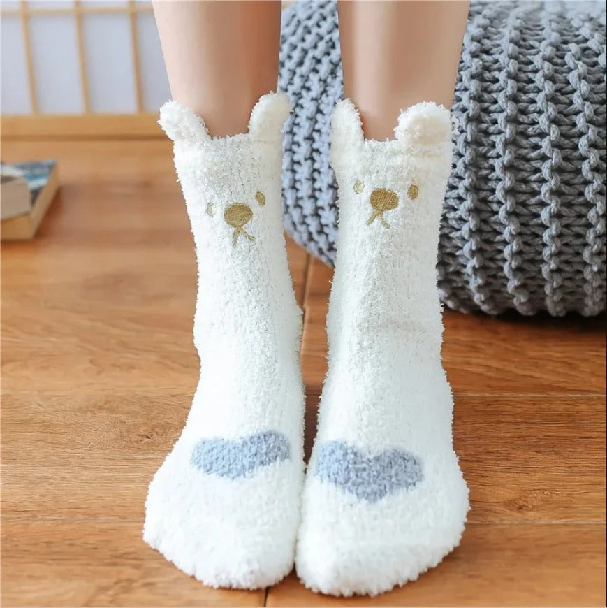 5 Pairs Cute Smiling Print Socks, Comfy & Soft