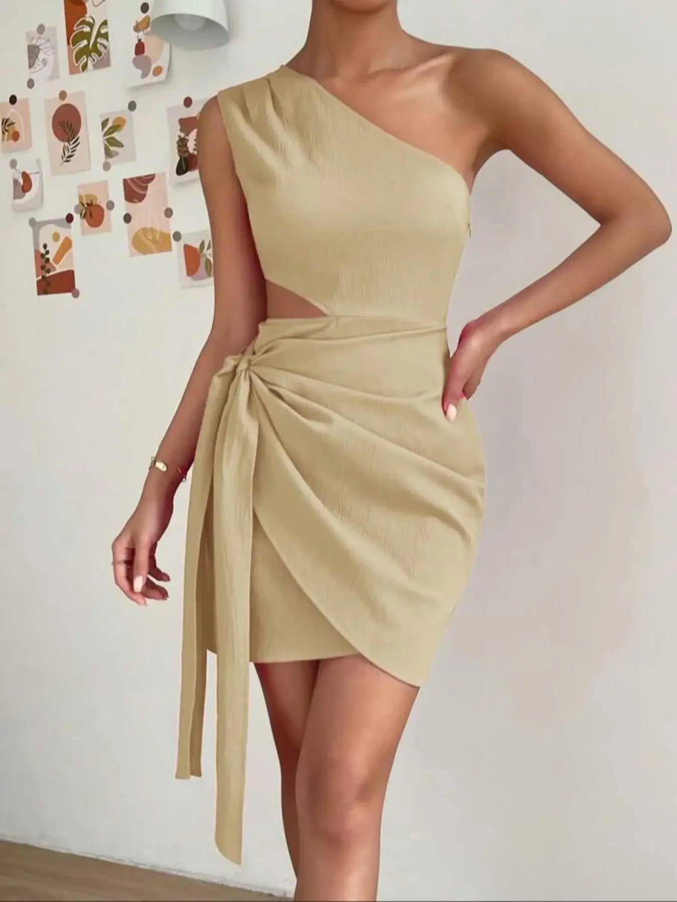 2025 Spring and Summer One-Shoulder One-Shoulder Dress